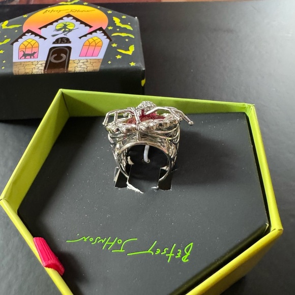 Betsey Johnson Red and Silver Spider Brooch. Limited Edition 2025. One size - Picture 5 of 5